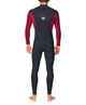 O'NEILL MENS HYPERFREAK FIRE 4/3 CHESTZIP STEAMER - BLACK / DARK RED