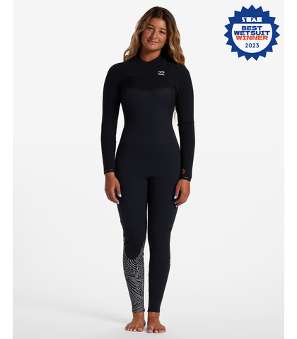 BILLABONG LADIES 4/3 FURNACE COMP CHESTZIP STEAMER - MIDNIGHT TRAILS