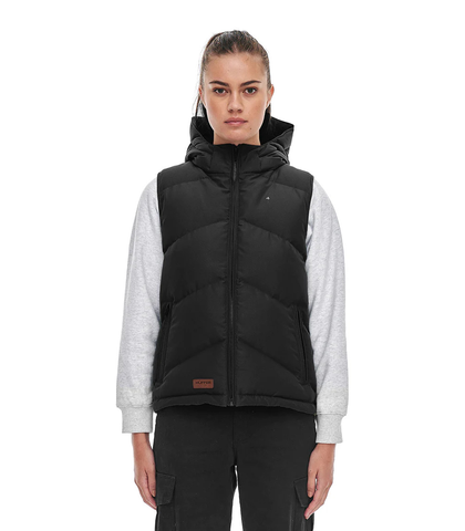 HUFFER LADIES CLASSIC DOWN PUFFER VEST - BLACK