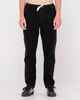 RUSTY MENS MID BOY STRAIGHT FIT ELASTIC WAIST PANT - BLACK