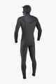 O'NEILL MENS HYPERFREAK 5/4 HOODED CHESTZIP STEAMER - BLACK