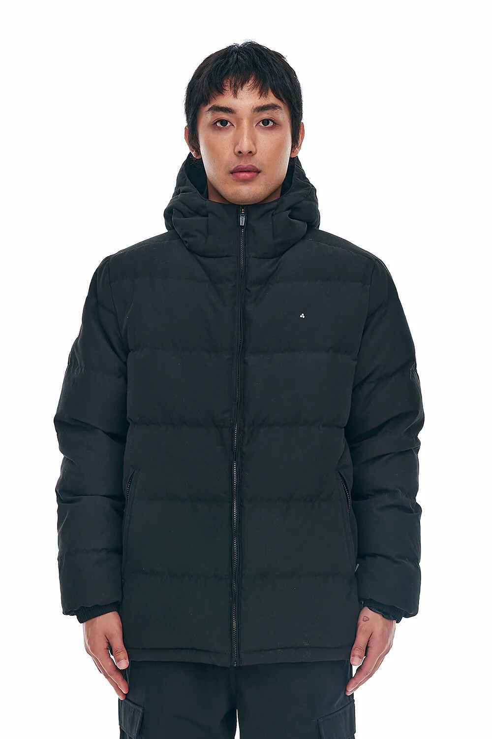 HUFFER MENS CLASSIC DOWN PUFFER JACKET BLACK MensTops Sequence