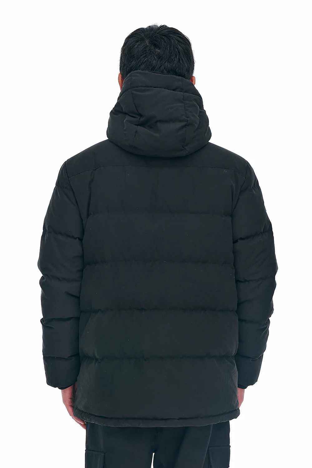 HUFFER MENS CLASSIC DOWN PUFFER JACKET BLACK MensTops Sequence