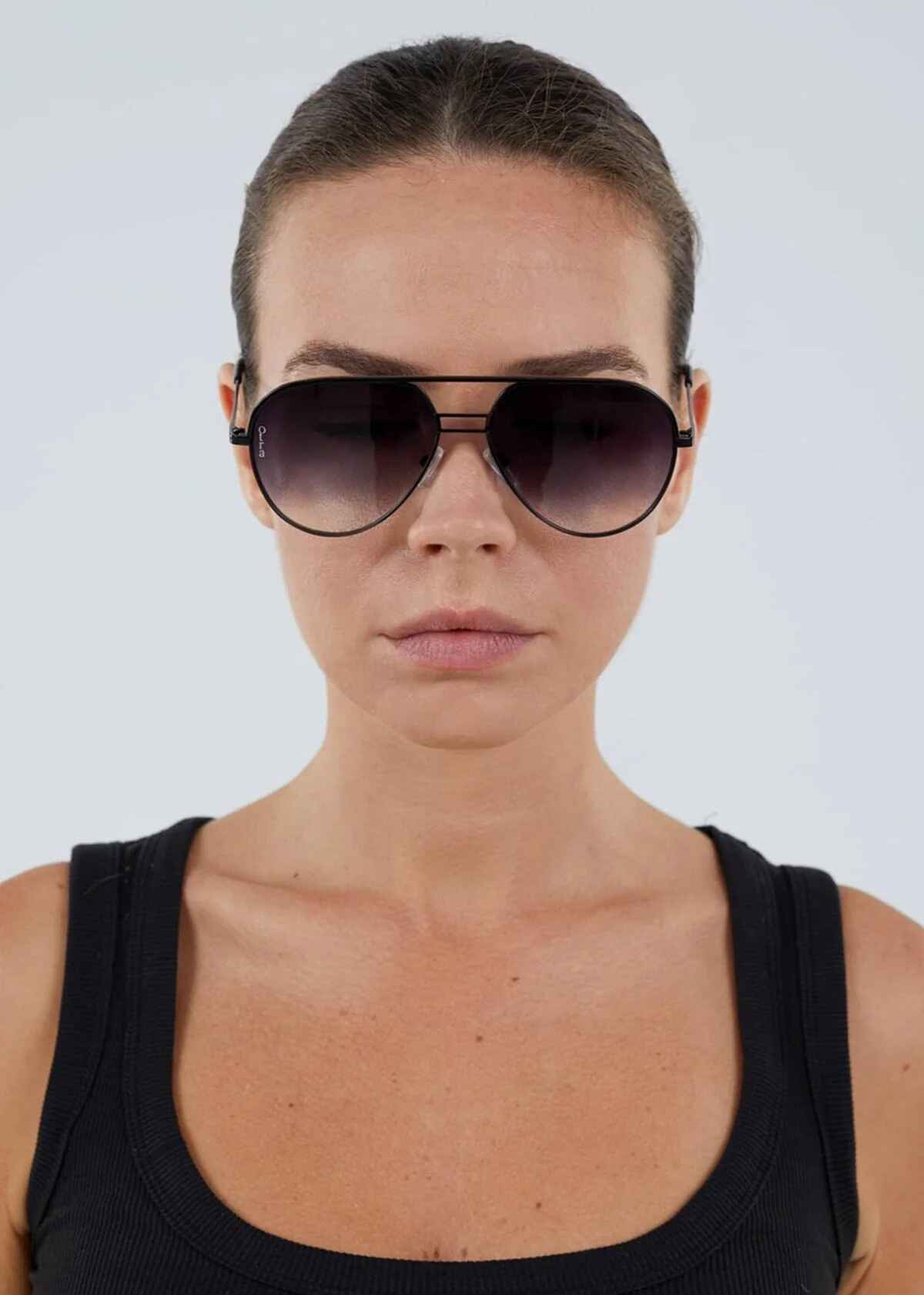 Otra transit small sunglasses Otra Eyewear - Transit Sunglasses in Gold – Blond Genius main image 2
