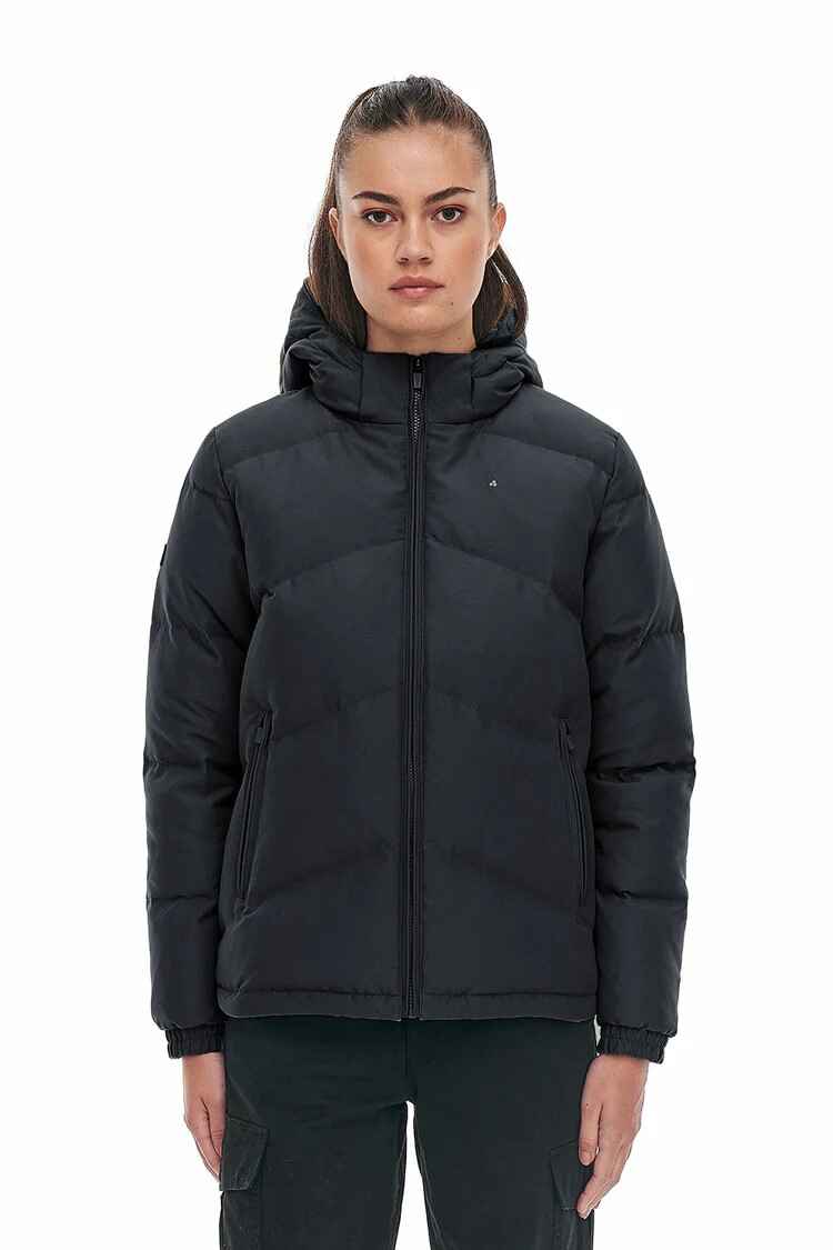 HUFFER LADIES CLASSIC DOWN PUFFER JACKET BLACK WomensTop