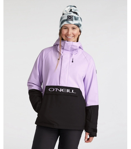 O'NEILL LADIES ORIGINALS ANORAK SNOW JACKET - PURPLE / ROSE