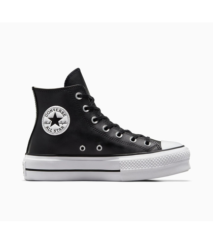 CONVERSE CHUCK TAYLOR LIFT - LEATHER HI BLACK 
