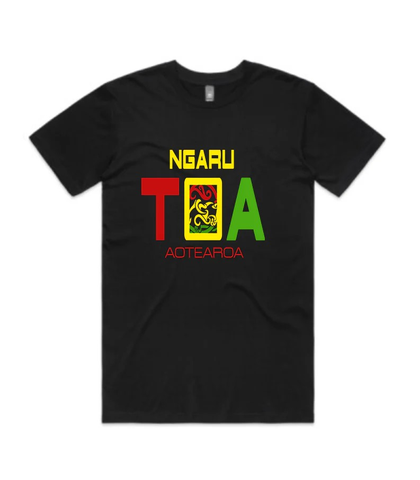 NGARU TOA RASTA TOA TEE - BLACK