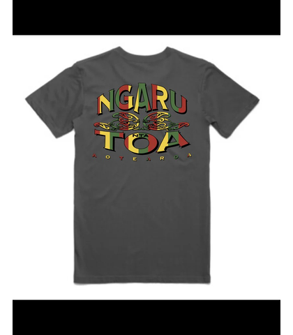 NGARU TOA OLD RASTA TEE - GREY