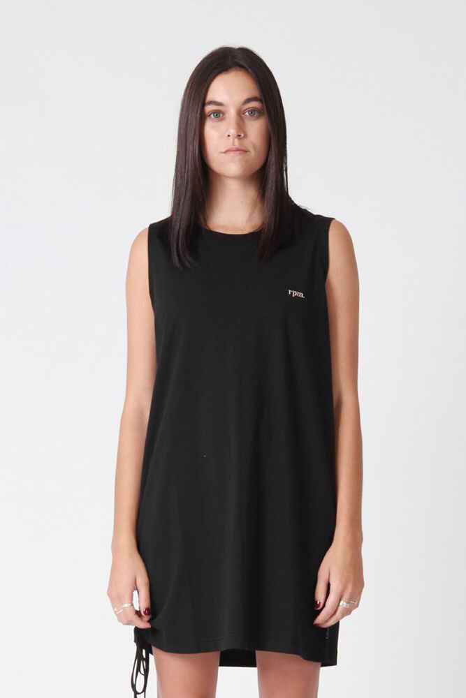 RPM LADIES TANK DRESS - BLACK - Womens-Dresses : Sequence Surf Shop - RPM  LADIES S18