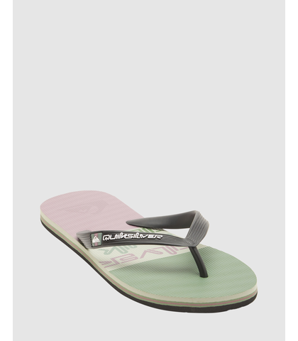 QUIKSILVER MENS MOLOKAI STRIPE JANDAL - GREEN 3