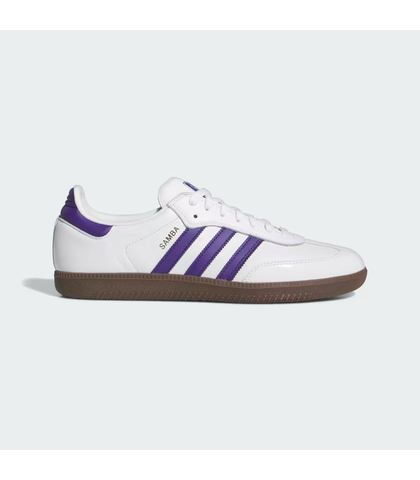 ADIDAS SAMBA ADV - WHITE / PURPLE / GOLD