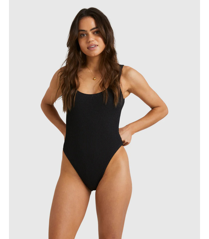 BILLABONG LADIES SUMMER HIGH TANKER 1 PIECE SWIMSUIT - BLACK SANDS