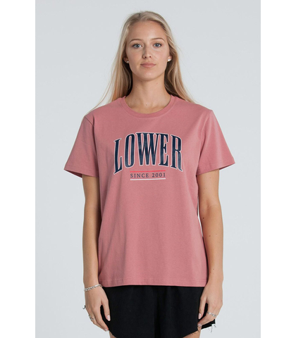 LOWER LADIES ACTIVE TEE - MAIZE - ROSE
