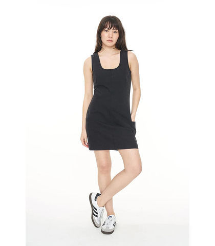 HUFFER LADIES DENIM WYNN DRESS - BLACK WASH