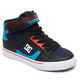 DC BOYS PURE HIGH TOP SHOE - BLUE / BLACK / RED