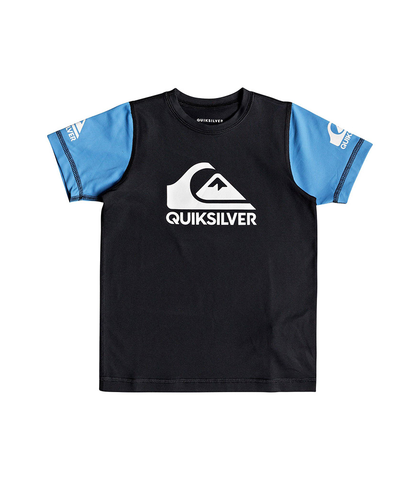 QUIKSILVER KIDS HEATS ON S/S RASHSHIRT - MALIBU BLUE