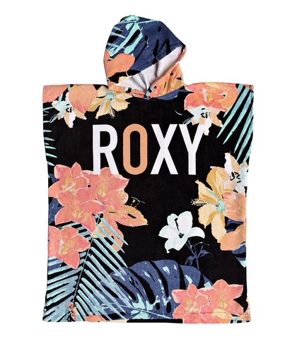 ROXY GIRLS PASS ON THIS HOODED TOWEL - BLACK ULUWATU