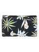 ROXY LADIES JUNO PRINTED WALLET -  BLACK DELICATE FLOWERS