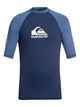 QUIKSILVER MENS ON TOUR S/S RASHSHIRT - MEDIEVAL BLUE
