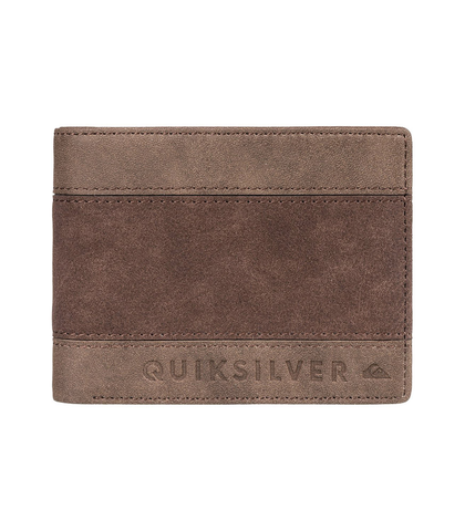 QUIKSLIVER SUPPLY SLIM TRIFOLD WALLET - CHOCOLATE