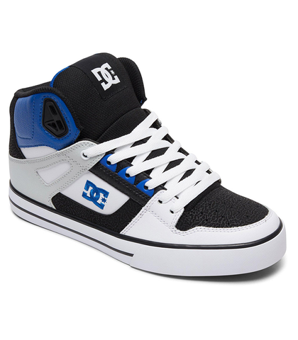 DC PURE HIGH TOP SHOE - BLACK / WHITE / BLUE