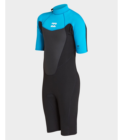 BILLABONG BOYS 2MM ABSOLUTE BACKZIP SPRINGSUIT - BLUE MAGNOLIA