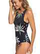 ROXY FIND YOUR WILD ONE PIECE SWIMSUIT - BLACK DELICATE FLOWERS