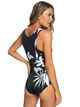 ROXY FIND YOUR WILD ONE PIECE SWIMSUIT - BLACK DELICATE FLOWERS