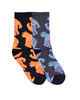 SANTA CRUZ CROWED HAND CREW SOCK 2 PACK - DRK GREY MARLE