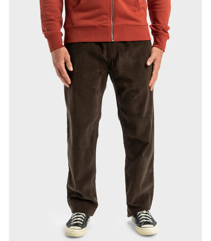 QUIKSILVER MENS TAXER CORD PANT - COFFEE