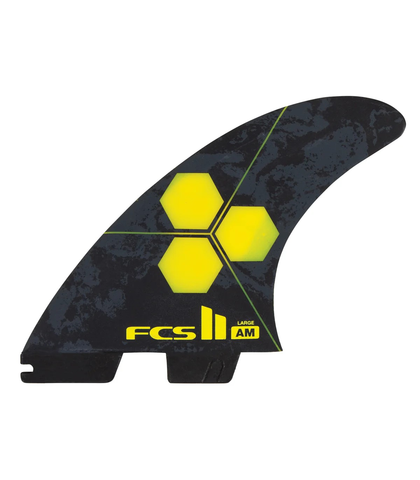 FCS II AM PERFORMANCE CORE TRI FIN SET - YELLOW - LARGE