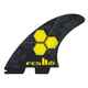 FCS II AM PERFORMANCE CORE TRI FIN SET - YELLOW - LARGE