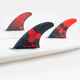 FCS II AM PERFORMANCE CORE TRI FIN SET - RED - SMALL