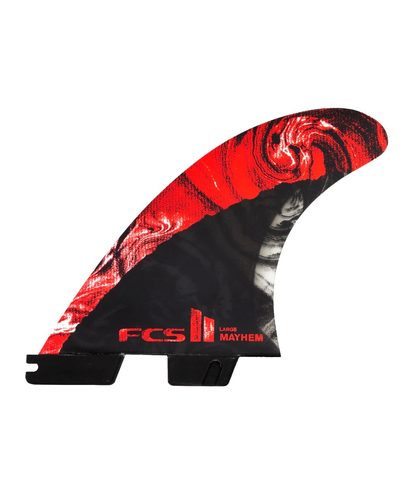 FCS II MAYHEM PERFORMANCE CORE CARBON TRI FIN SET - RED - LARGE