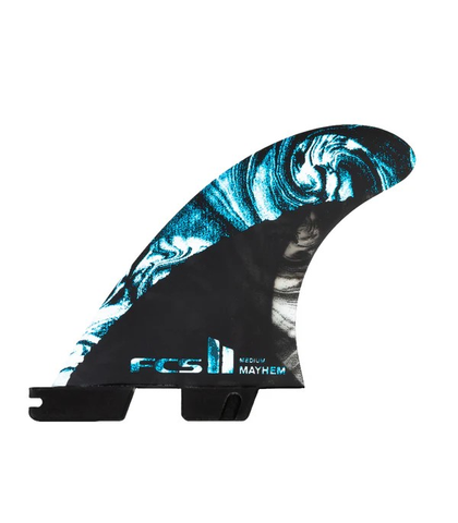 FCS II MAYHEM PERFORMANCE CORE CARBON TRI FIN SET - BLUE - MEDIUM