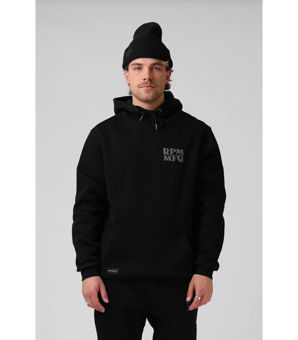 RPM MENS WAVY HOOD - BLACK