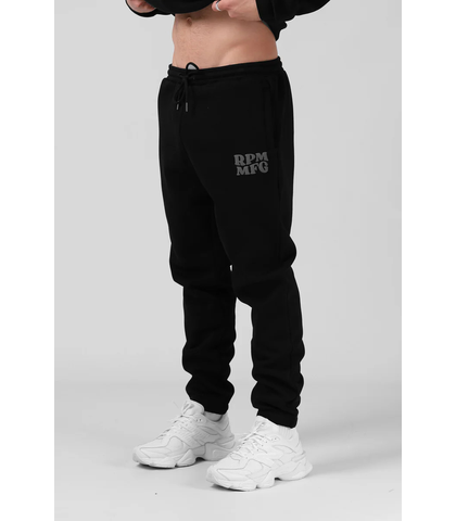 RPM MENS WAVY TRACKPANT - BLACK
