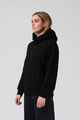 RPM LADIES EMBOSS PRINT HOOD - BLACK