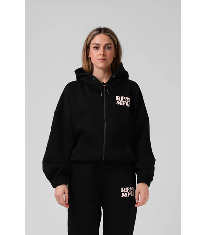 RPM LADIES ZIP THRU HOODY - BLACK