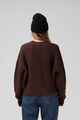 RPM LADIES CHUNKY CARDIGAN - CHOCOLATE