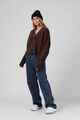 RPM LADIES CHUNKY CARDIGAN - CHOCOLATE