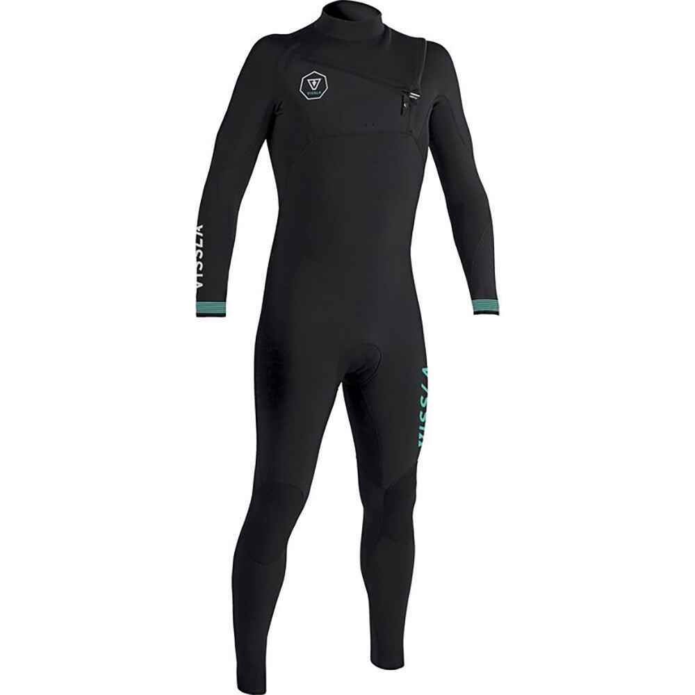 VISSLA BOYS 7 SEAS 4/3 C/ZIP STEAMER BLACK SurfBoys Wetsuits