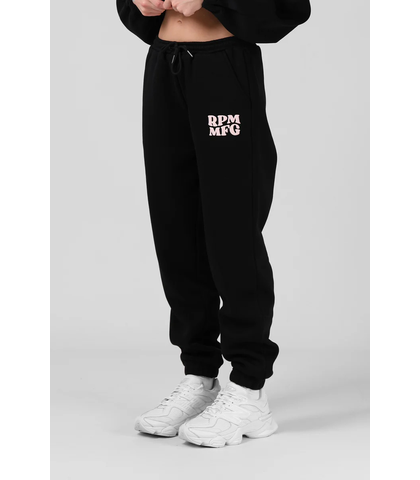 RPM LADIES BAGGY TRACKPANT - BLACK
