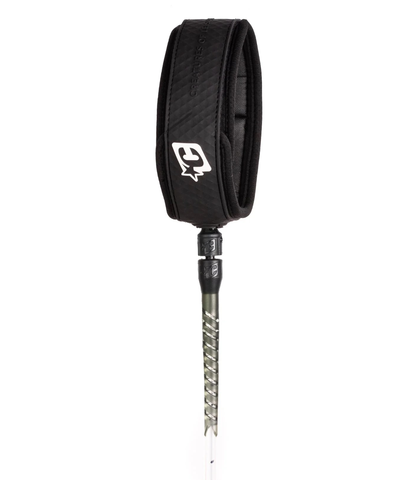 CREATURES 9FT KNEE LONGBARD LEASH - WHITE SPEAKLE / BLACK