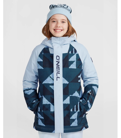 O'NEILL GIRLS ORIGINALS SNOW JACKET - BLUE TRIANGLE IKAT