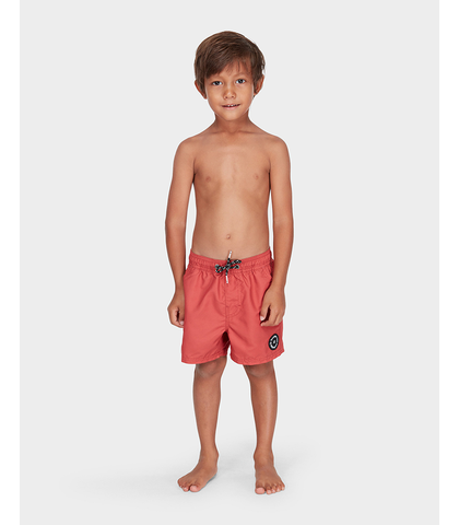 BILLABONG GROMS ALL DAY LAYBACK BOARDSHORT - WASHED RED