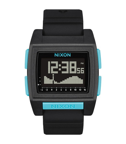 NIXON BASE TIDE PRO WATCH - ALL BLACK / BLUE