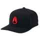NIXON DEEP DOWN ATHLETIC FLEX FIT CAP - BLACK / RED