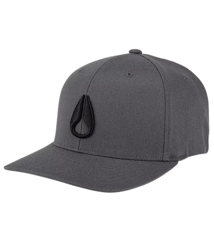 NIXON DEEP DOWN FF ATHLETIC FIT CAP - CHARCOAL / BLACK 